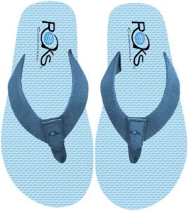 flip flops light blue blue top